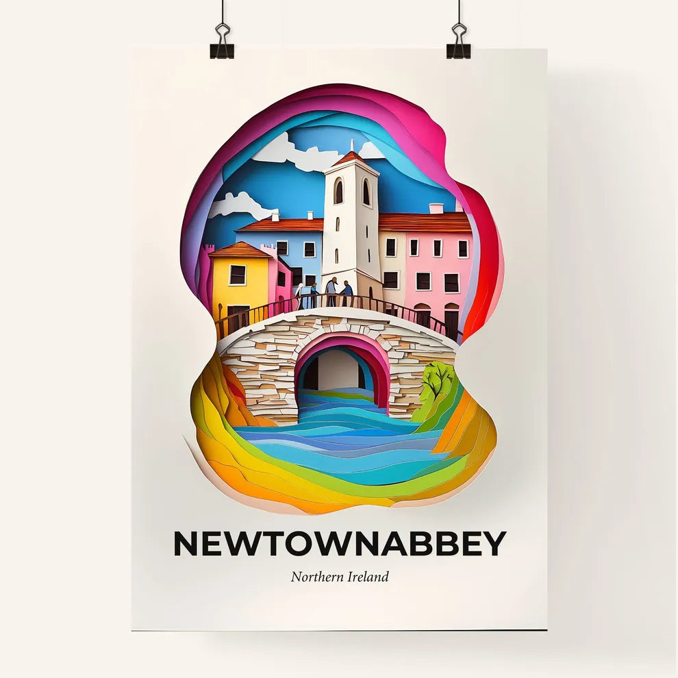 Vivid Newtownabbey, Northern Ireland, Colorful Poster