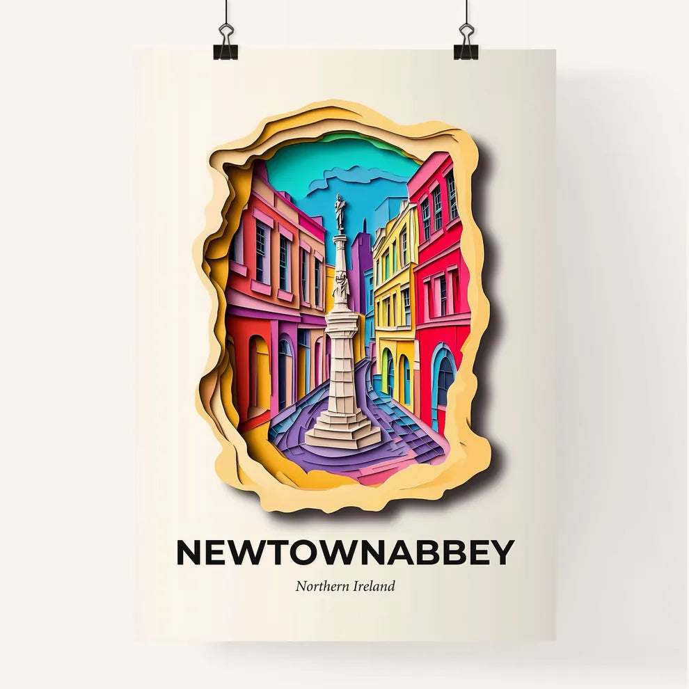 Vivid Newtownabbey, Northern Ireland, Colorful Poster