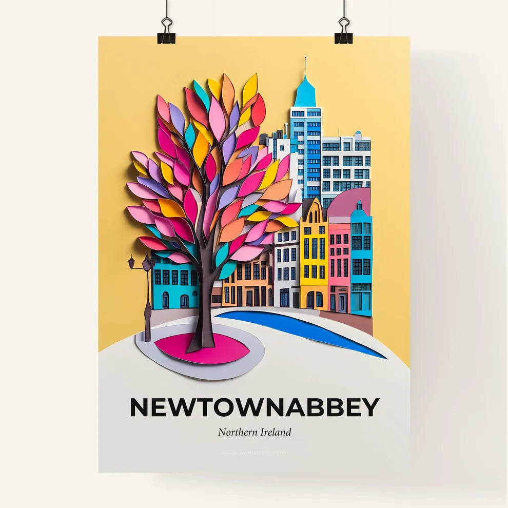 Vivid Newtownabbey, Northern Ireland, Colorful Poster
