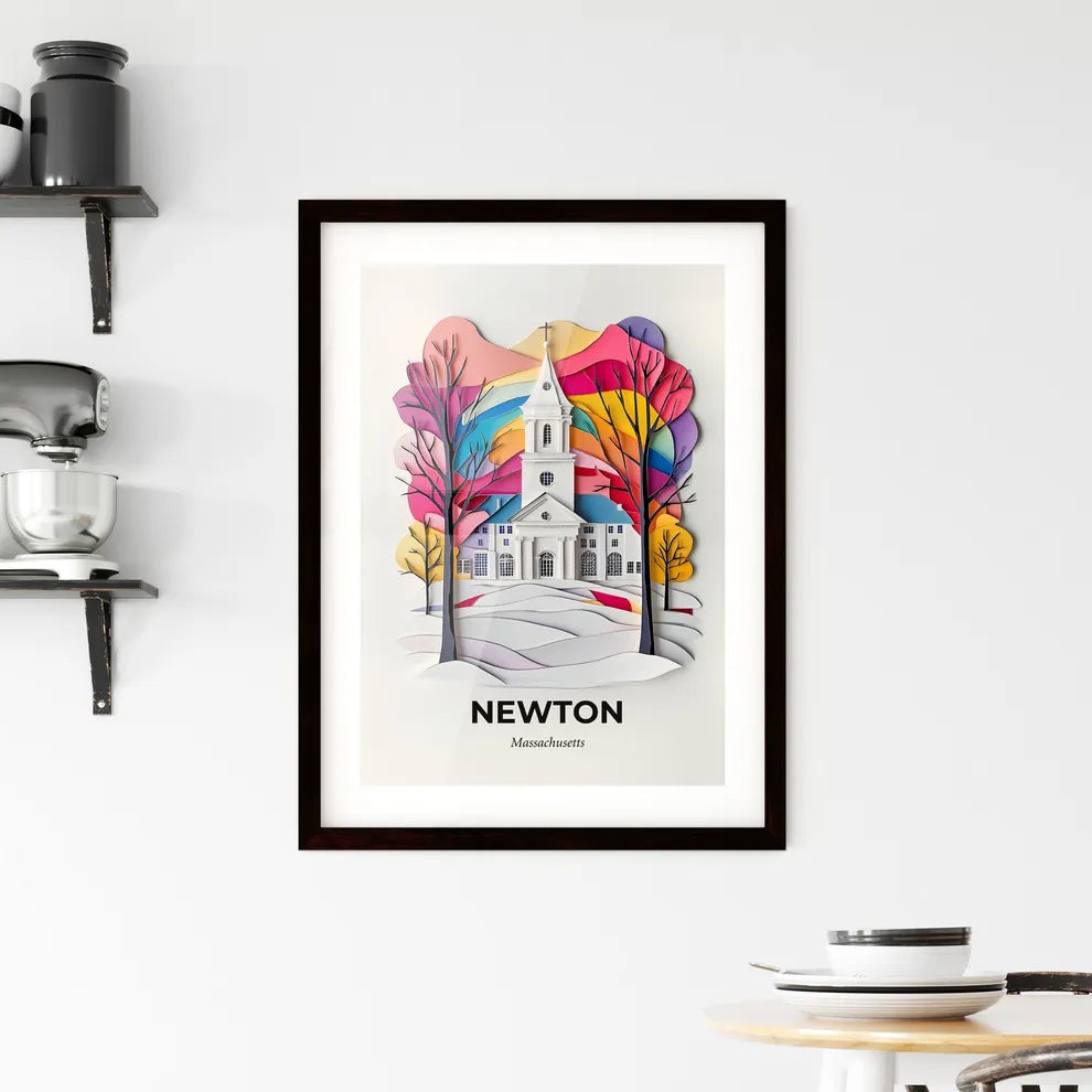 Vivid Newton, Massachusetts, Framed Wall Art
