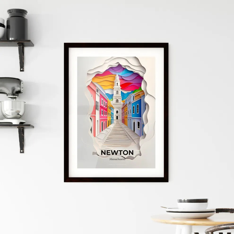 Vivid Newton, Massachusetts, Framed Wall Art