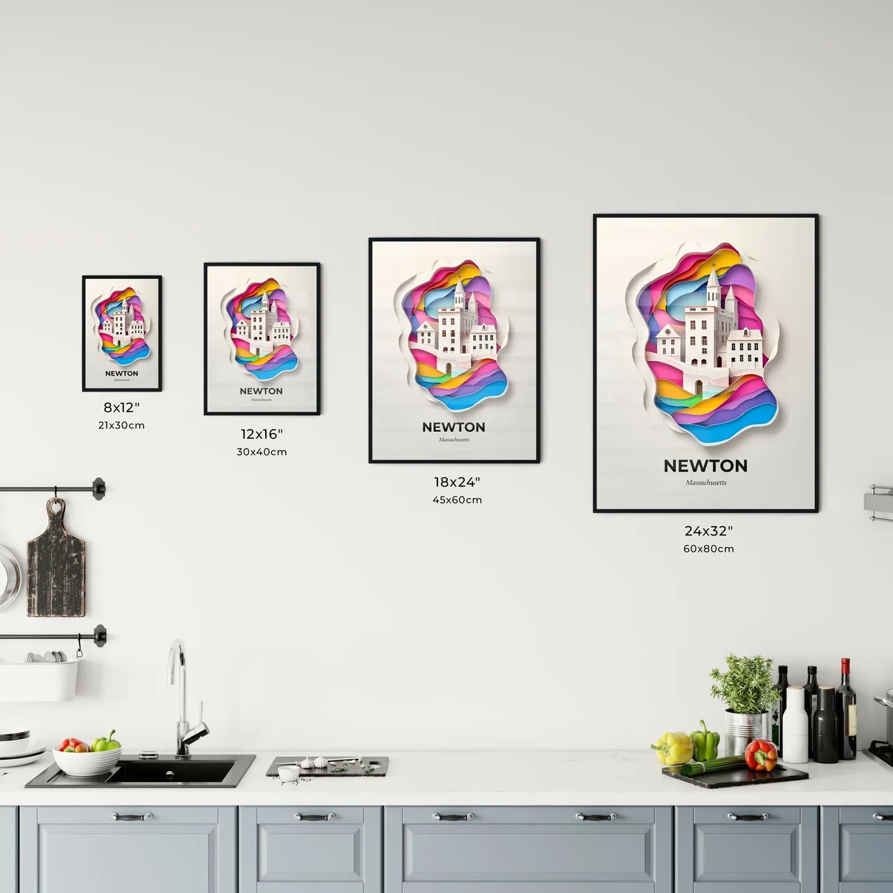 Vivid Newton, Massachusetts, Kitchen Art