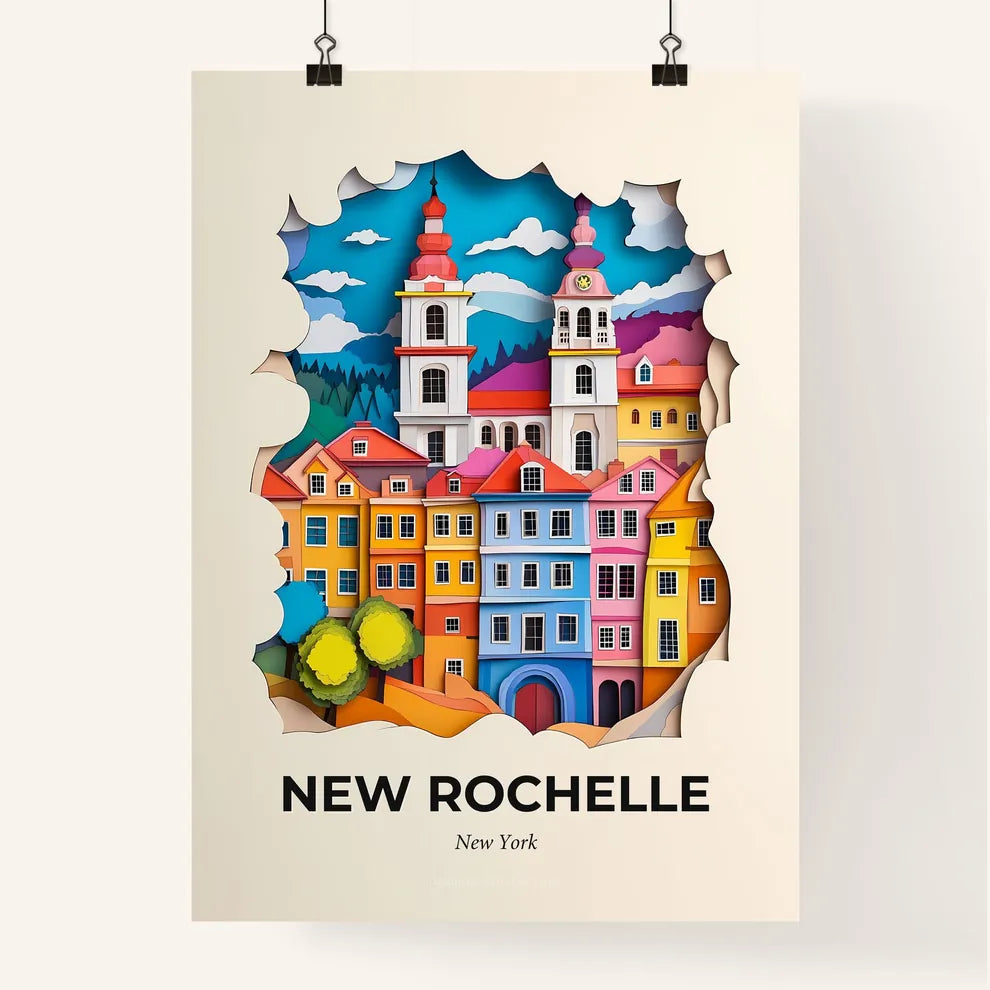 Vivid New Rochelle, New York, Colorful Poster