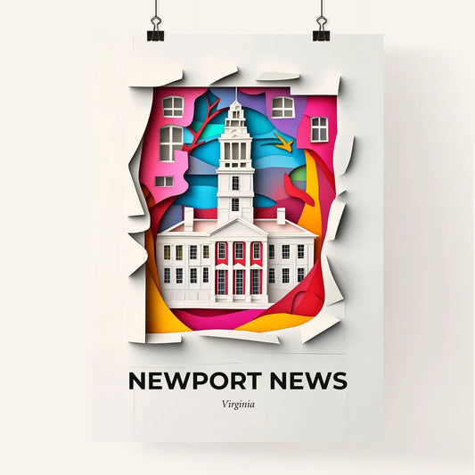 Vivid Newport News, Virginia, Colorful Poster