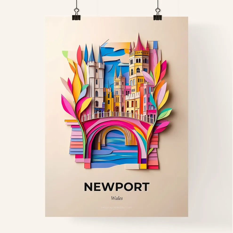 Vivid Newport, Wales, Colorful Poster