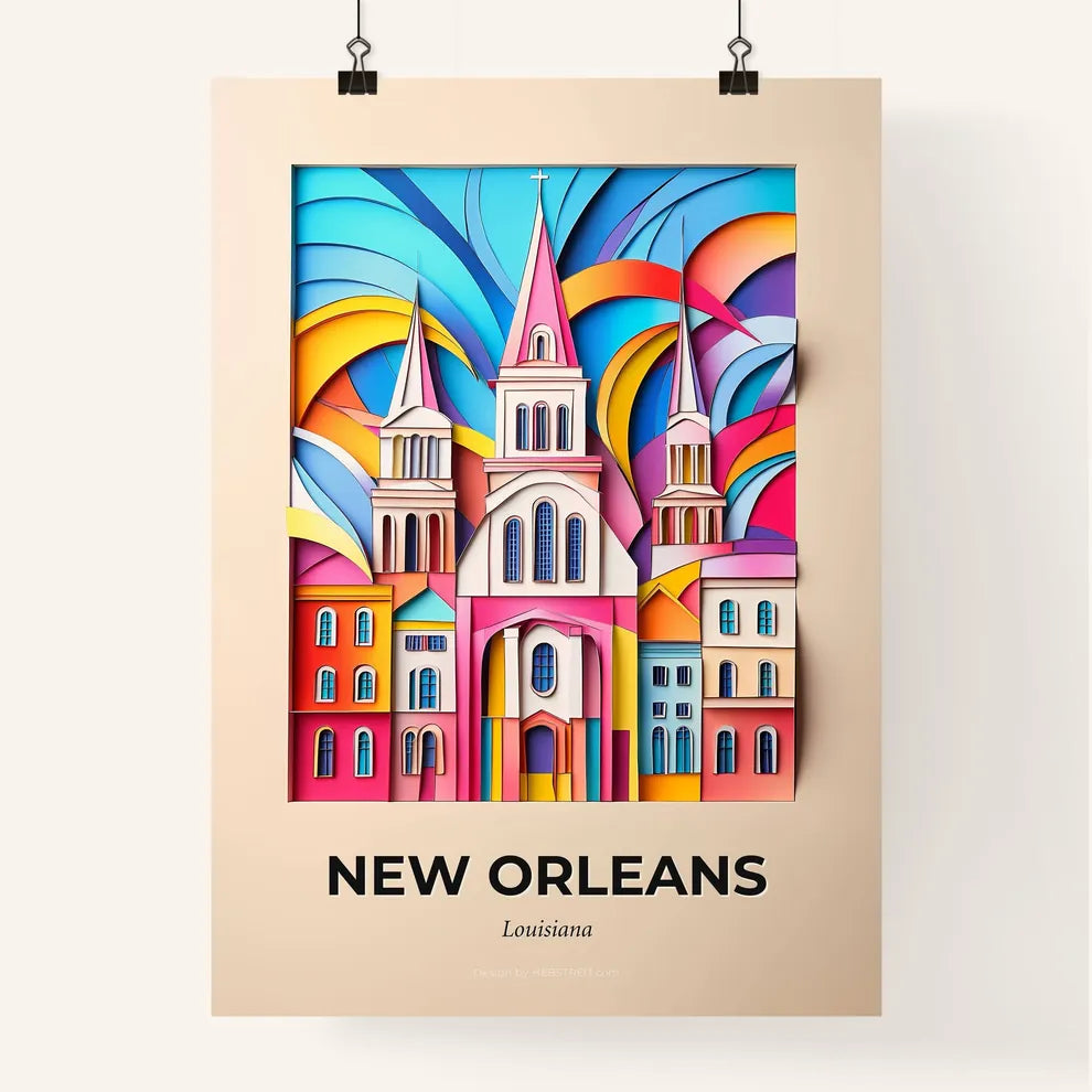 Vivid New Orleans, Louisiana, Colorful Poster