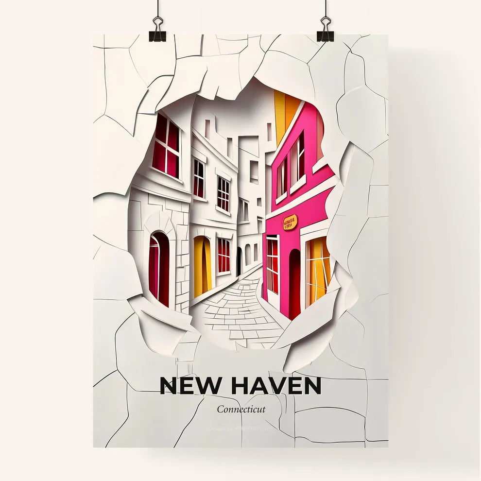 Vivid New Haven, Connecticut, Colorful Poster