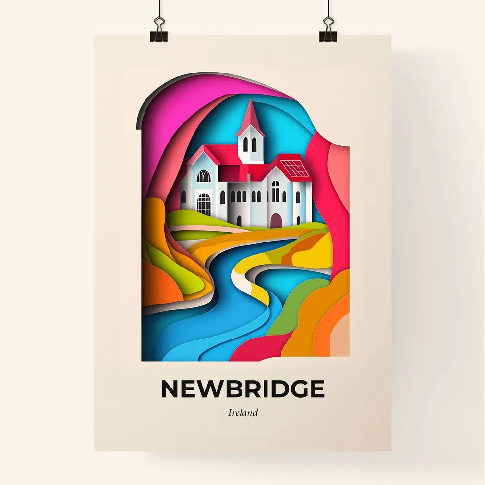 Vivid Newbridge, Ireland, Colorful Poster