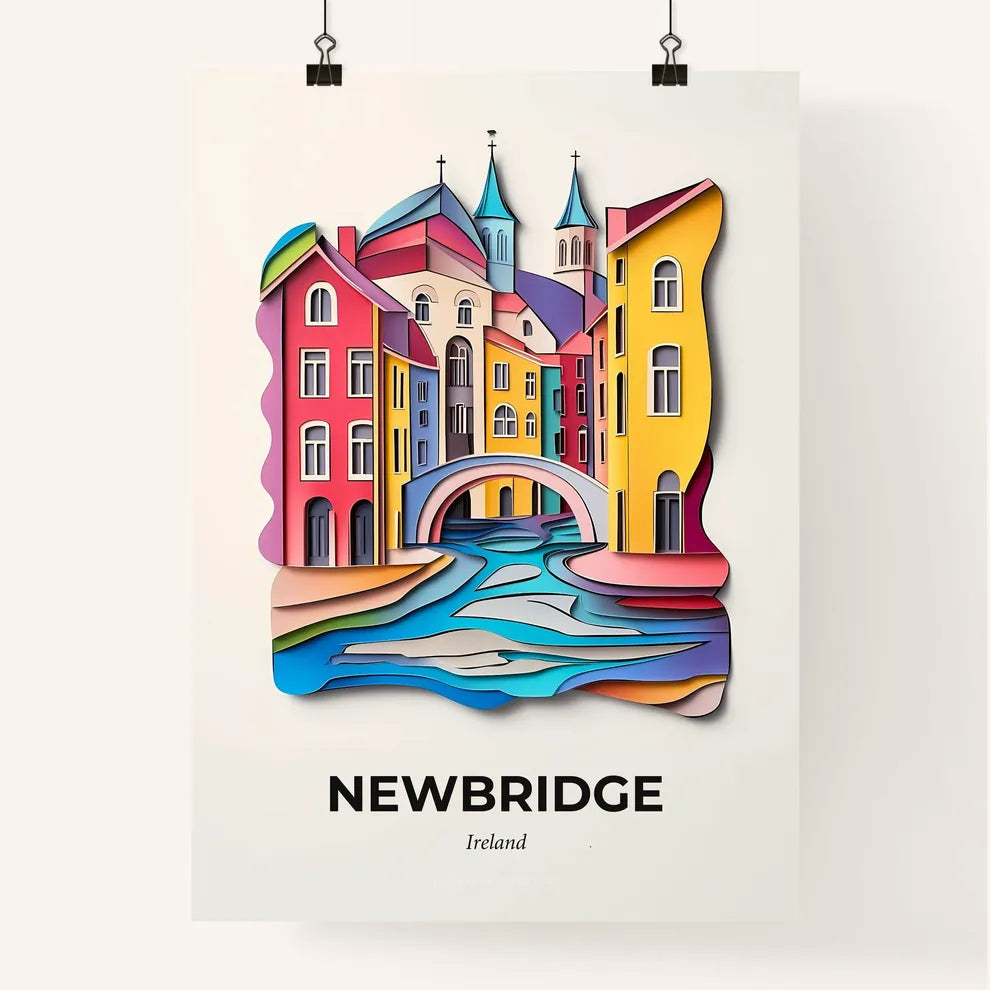 Vivid Newbridge, Ireland, Colorful Poster