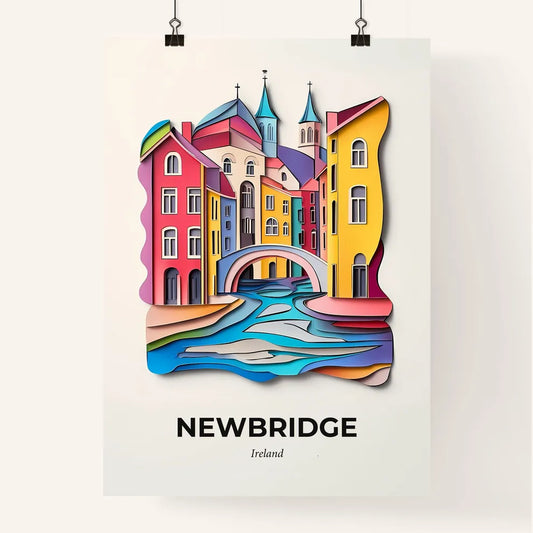 Vivid Newbridge, Ireland, Colorful Poster