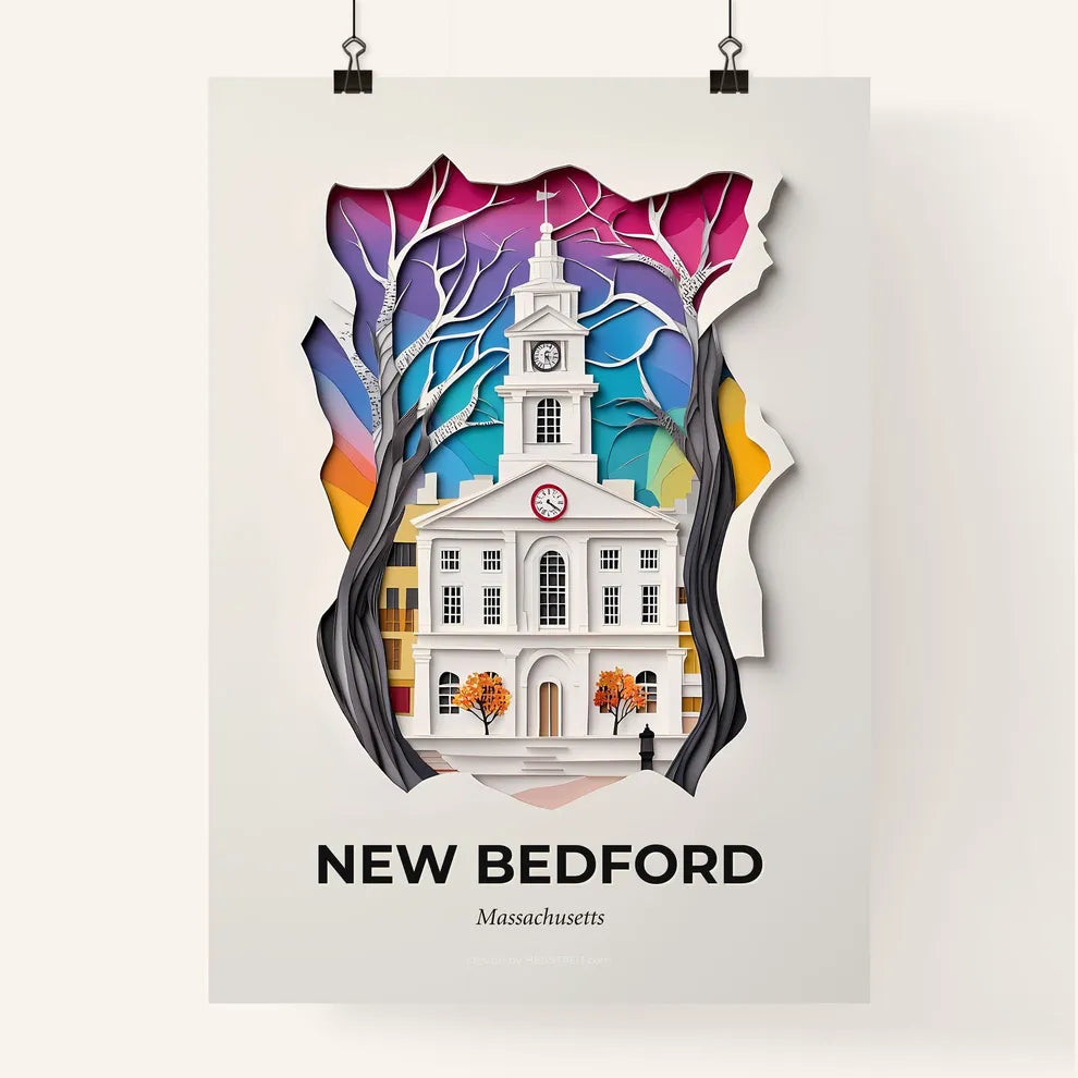 Vivid New Bedford, Massachusetts, Colorful Poster