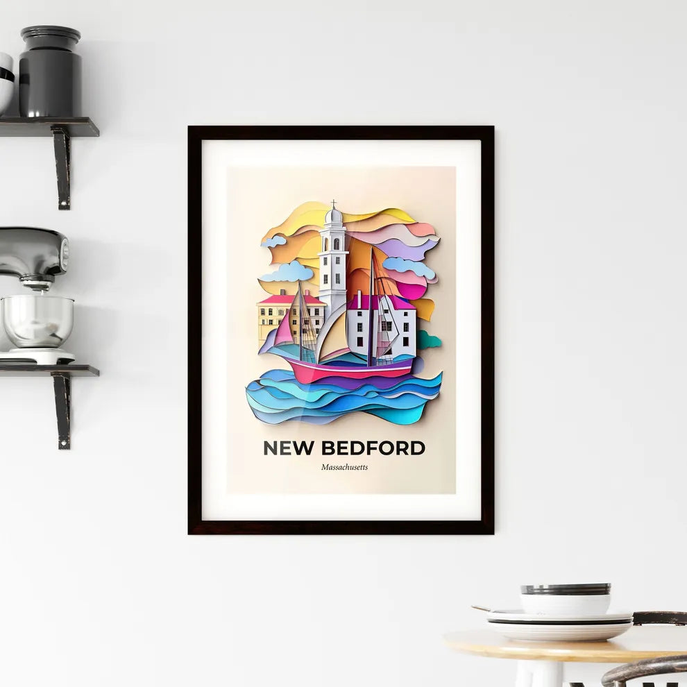 Vivid New Bedford, Massachusetts, Framed Wall Art