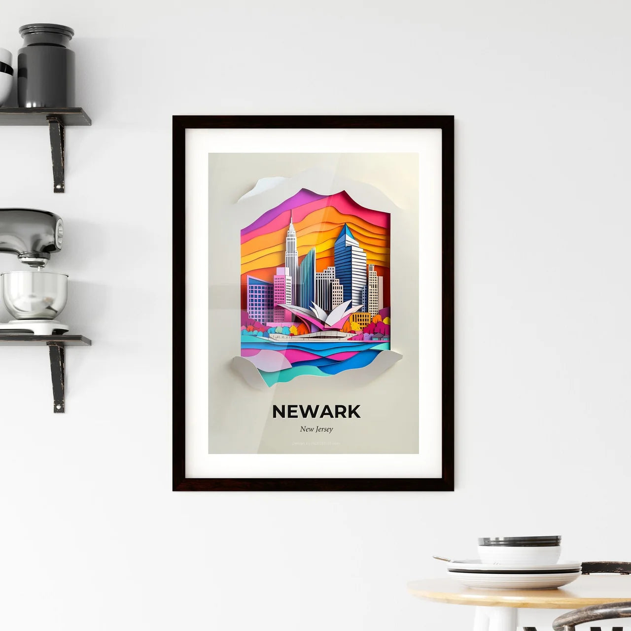 Vivid Newark, New Jersey, Framed Wall Art