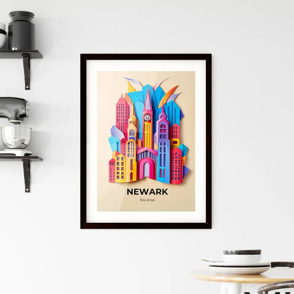 Vivid Newark, New Jersey, Framed Wall Art