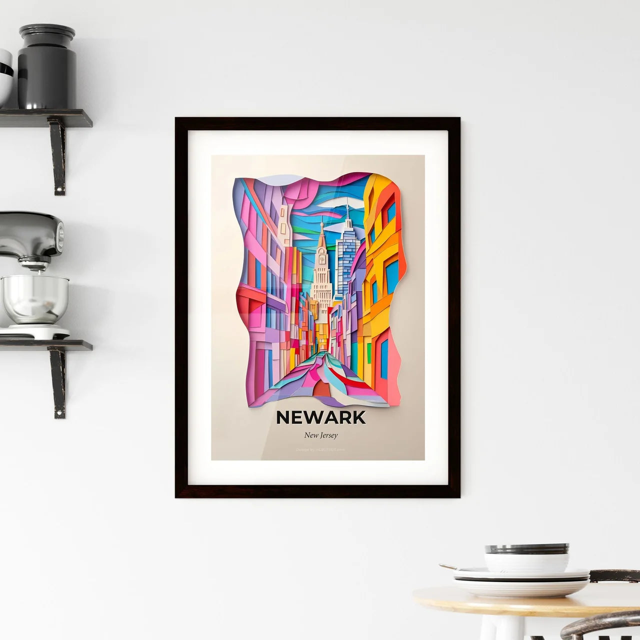 Vivid Newark, New Jersey, Framed Wall Art
