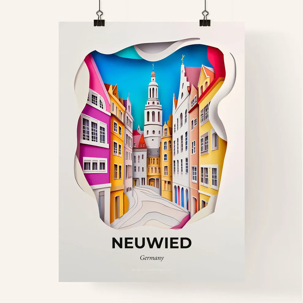 Vivid Neuwied, Germany, Colorful Poster
