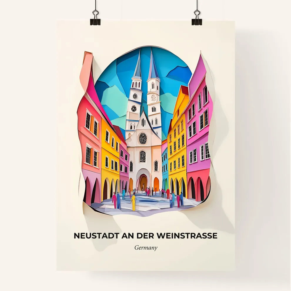 Vivid Neustadt an der Weinstraße, Germany, Colorful Poster