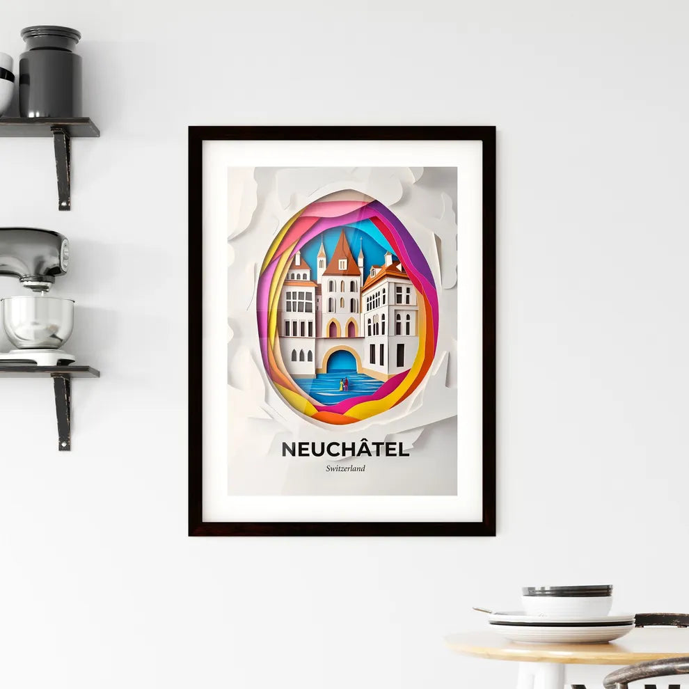 Vivid Neuchâtel, Switzerland, Framed Wall Art