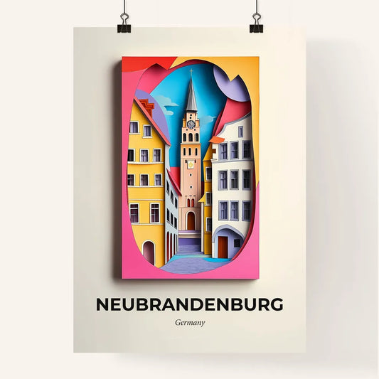 Vivid Neubrandenburg, Germany, Colorful Poster