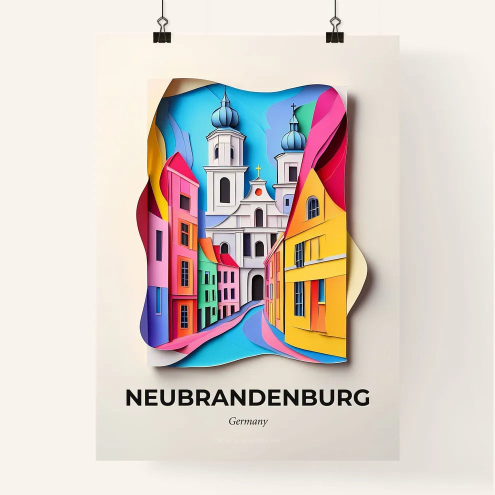 Vivid Neubrandenburg, Germany, Colorful Poster