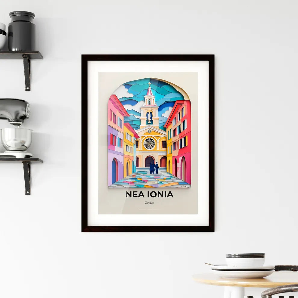Vivid Nea Ionia, Greece, Framed Wall Art