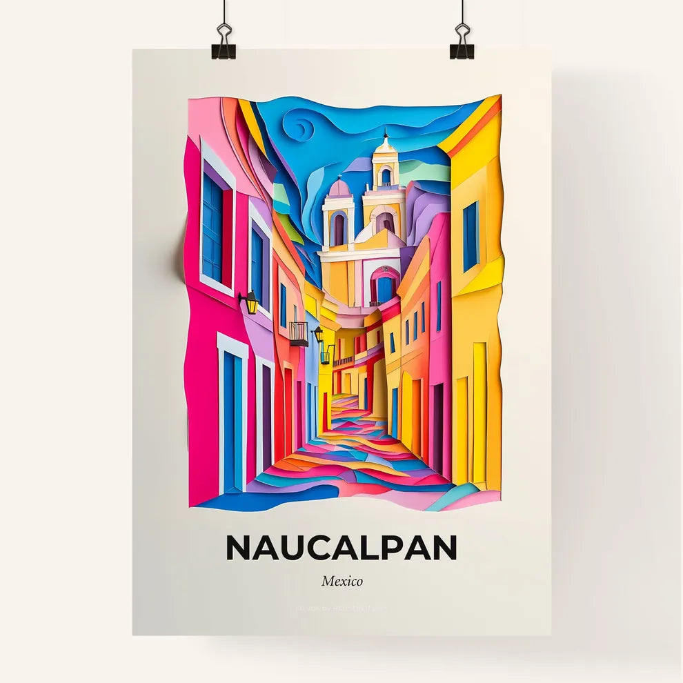 Vivid Naucalpan, Mexico, Colorful Poster