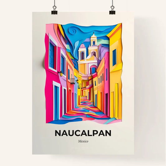Vivid Naucalpan, Mexico, Colorful Poster