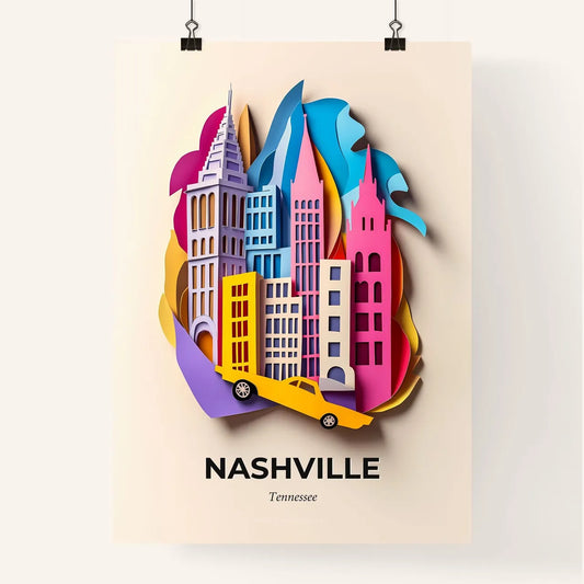 Vivid Nashville, Tennessee, Colorful Poster