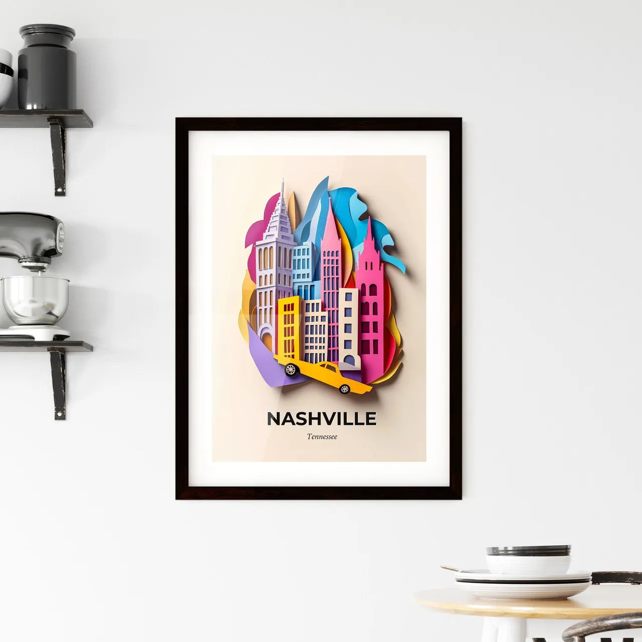 Vivid Nashville, Tennessee, Framed Wall Art