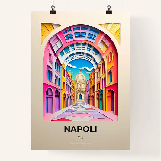 Vivid Naples, Italy, Colorful Poster
