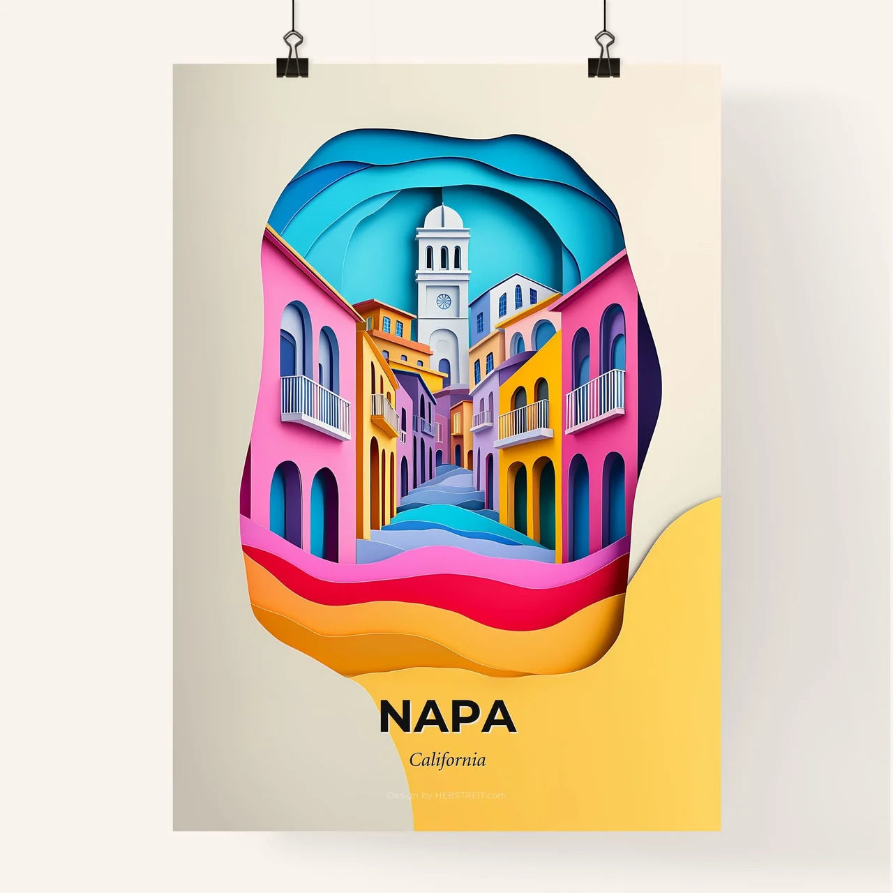 Vivid Napa, California, Colorful Poster