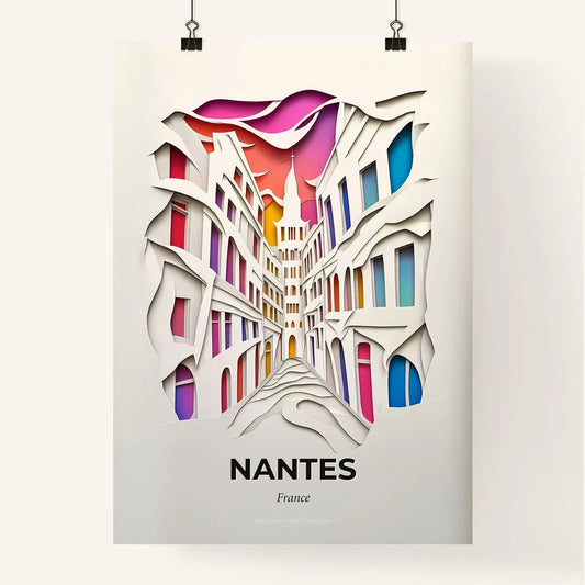 Vivid Nantes, France, Colorful Poster