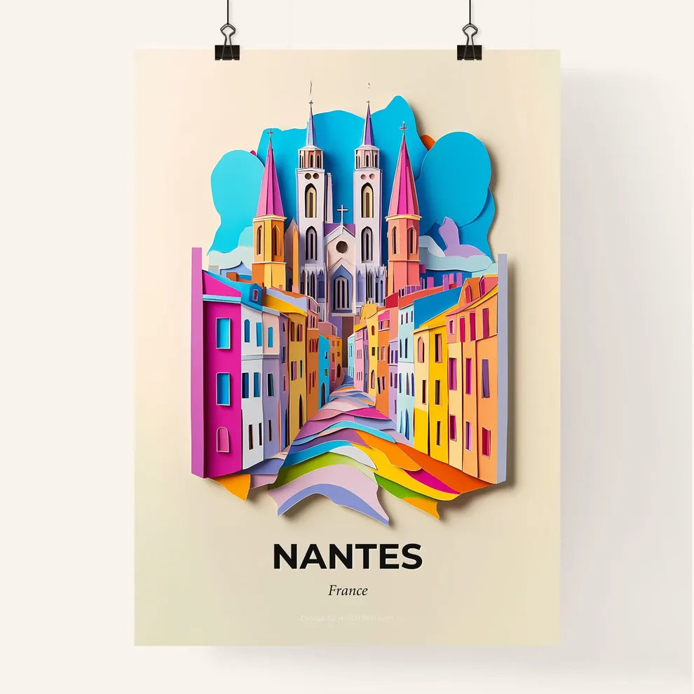 Vivid Nantes, France, Colorful Poster