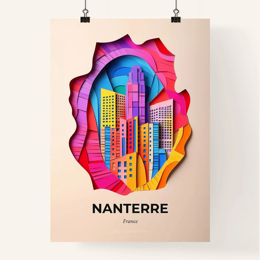 Vivid Nanterre, France, Colorful Poster