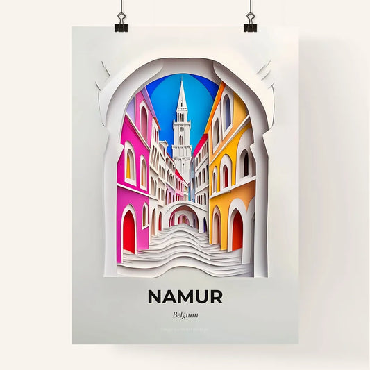 Vivid Namur , Belgium, Colorful Poster