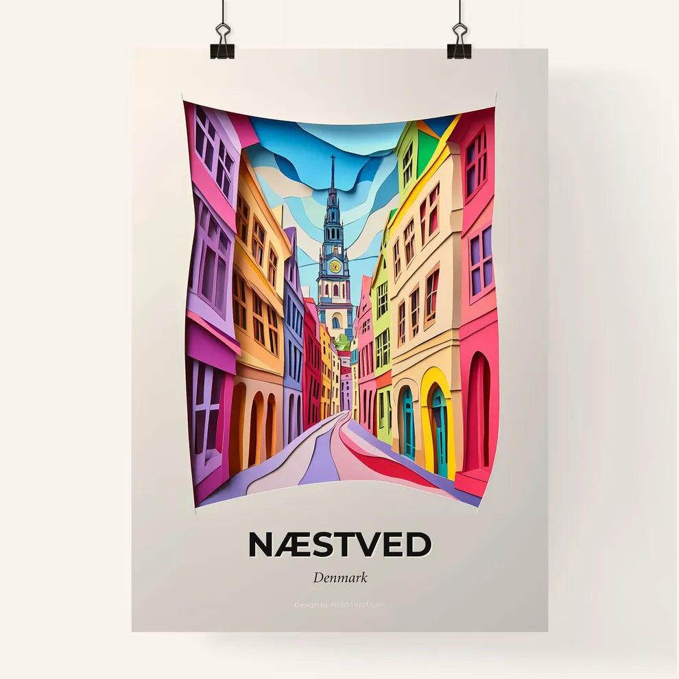 Vivid Næstved, Denmark, Colorful Poster