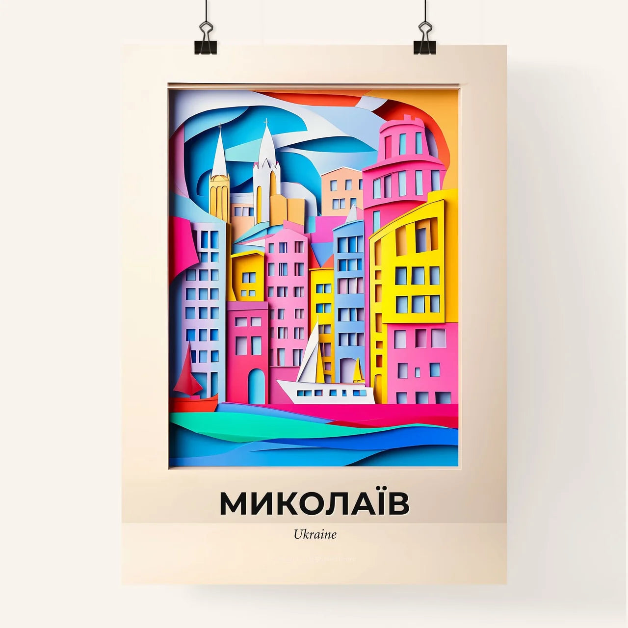 Vivid Mykolaiv, Ukraine, Colorful Poster