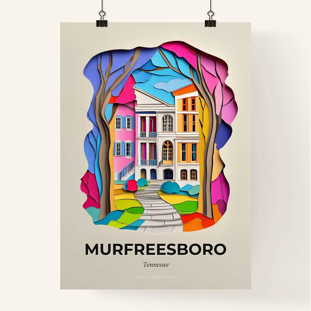 Vivid Murfreesboro, Tennessee, Colorful Poster