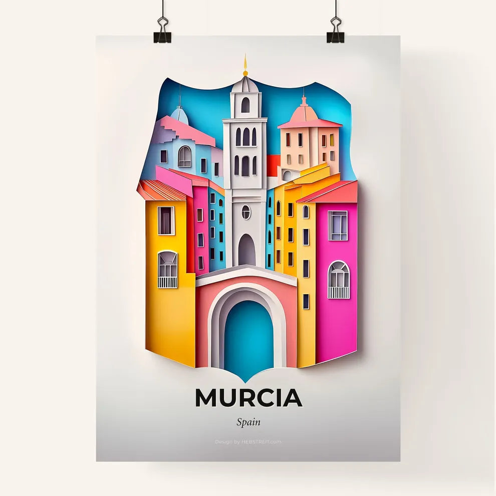 Vivid Murcia, Spain, Colorful Poster
