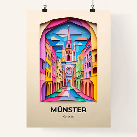 Vivid Münster, Germany, Colorful Poster