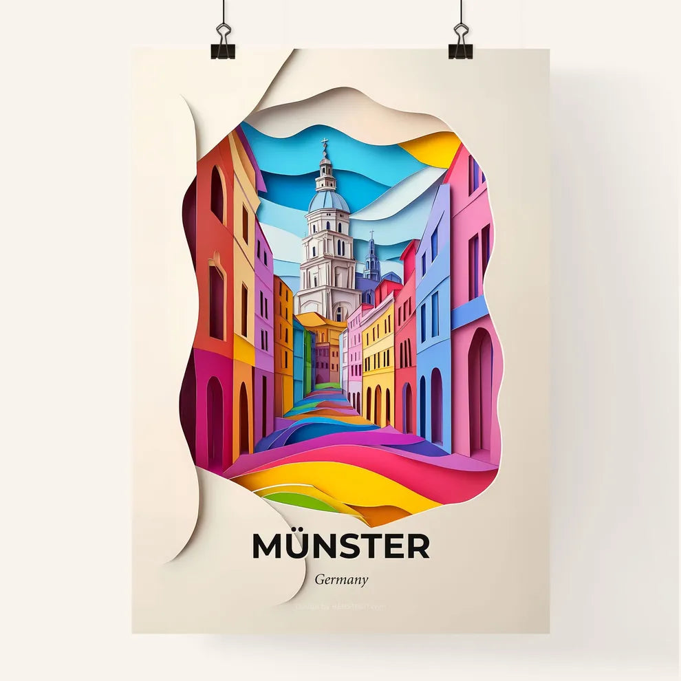 Vivid Münster, Germany, Colorful Poster