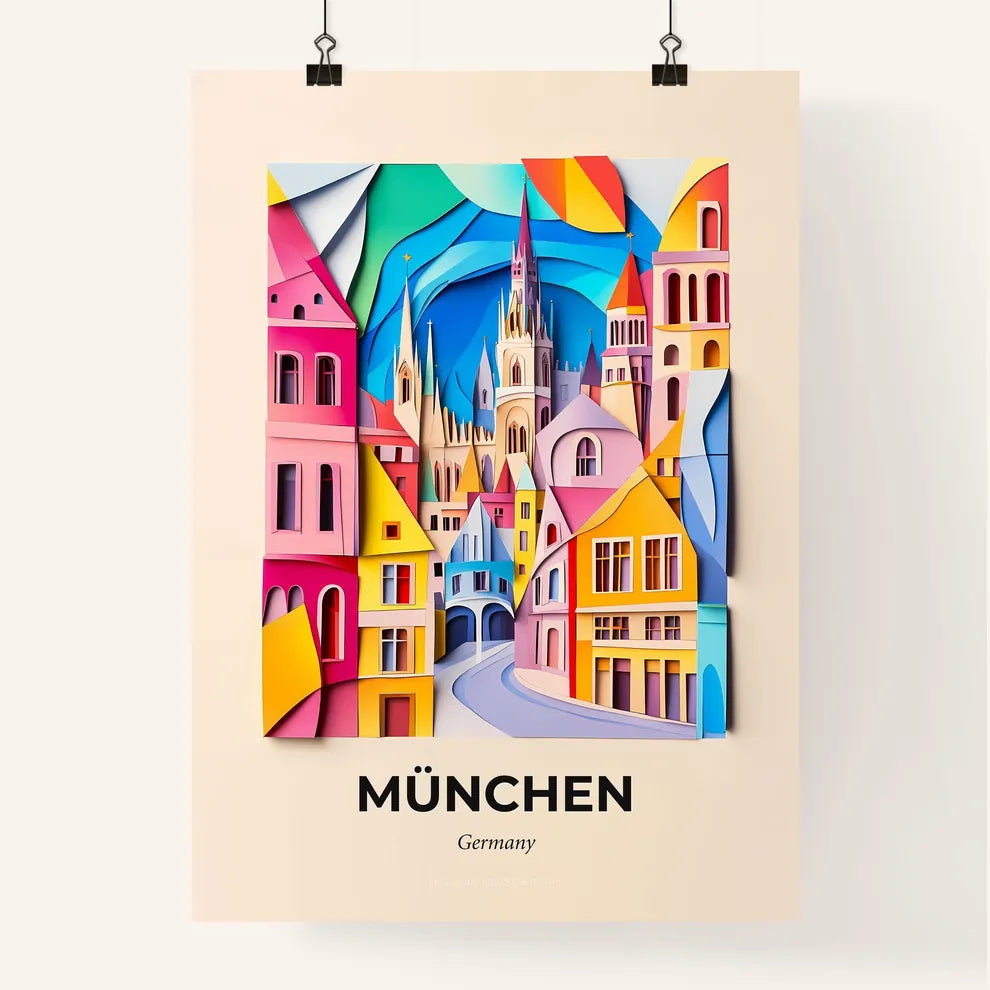 Vivid München, Germany, Colorful Poster