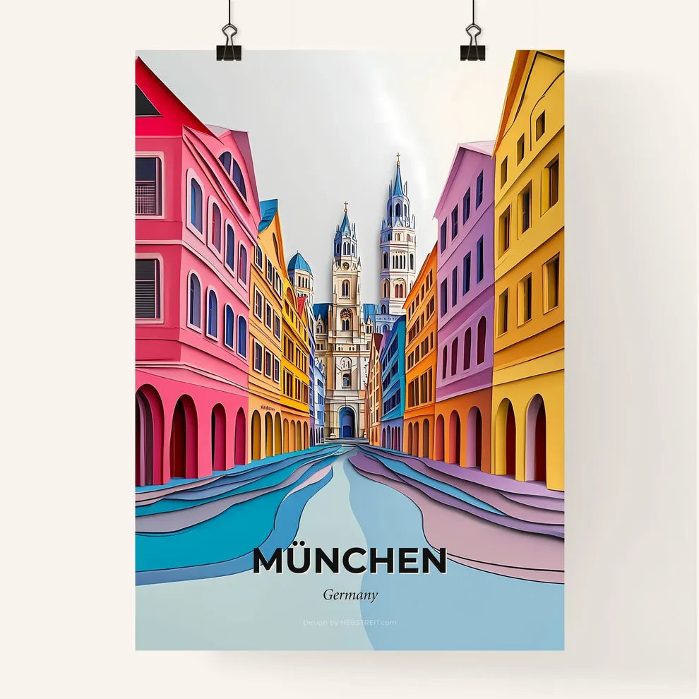 Vivid München, Germany, Colorful Poster