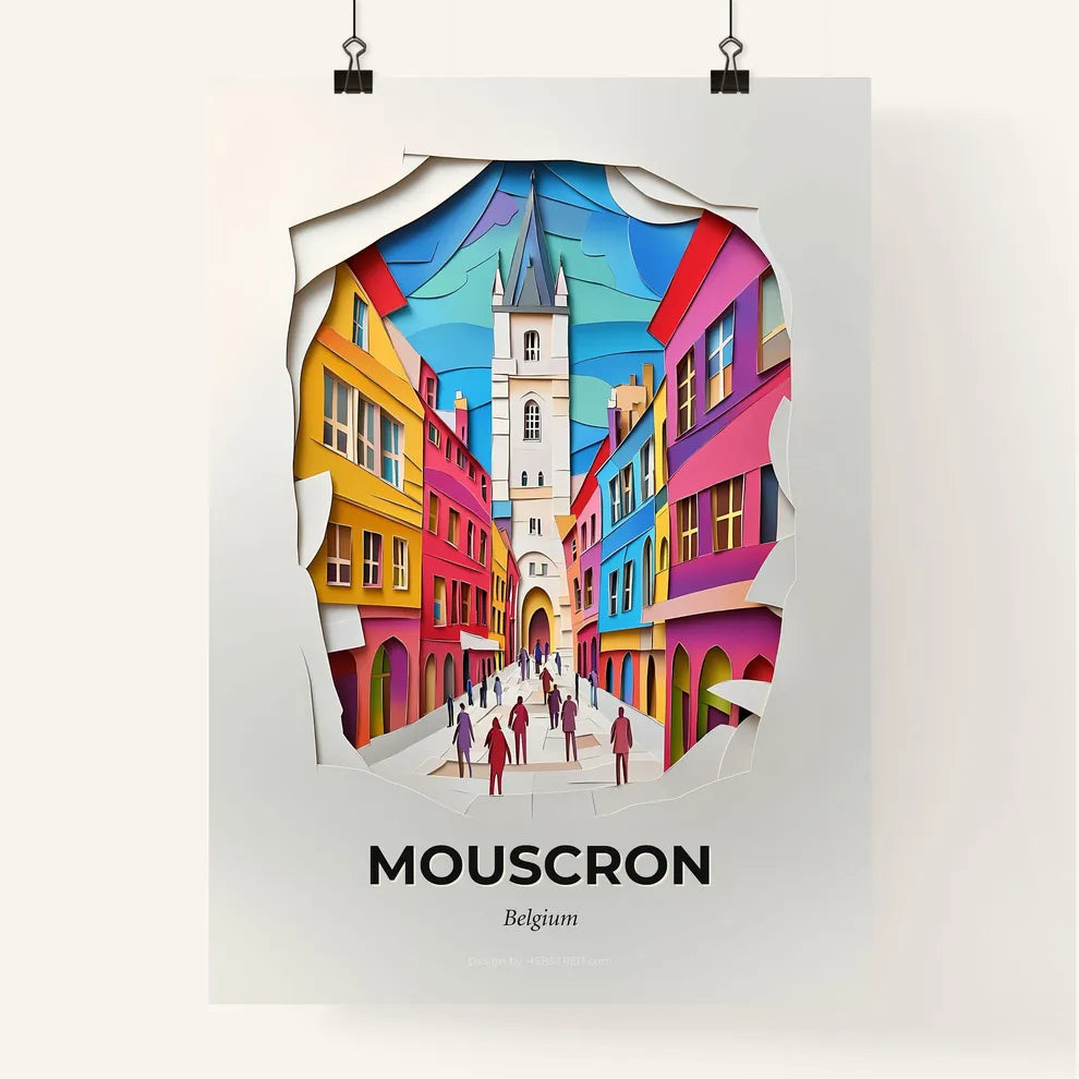 Vivid Mouscron , Belgium, Colorful Poster