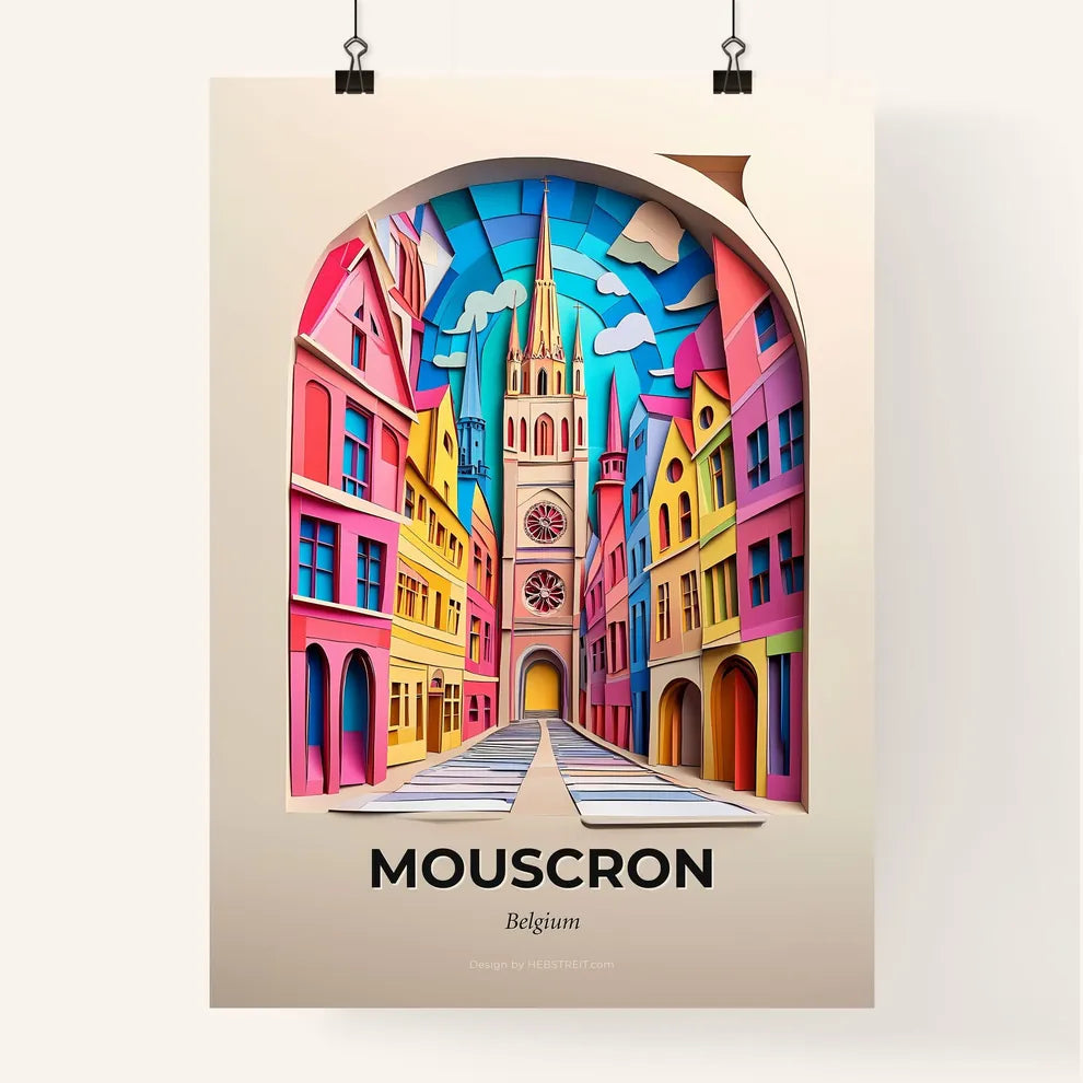 Vivid Mouscron , Belgium, Colorful Poster