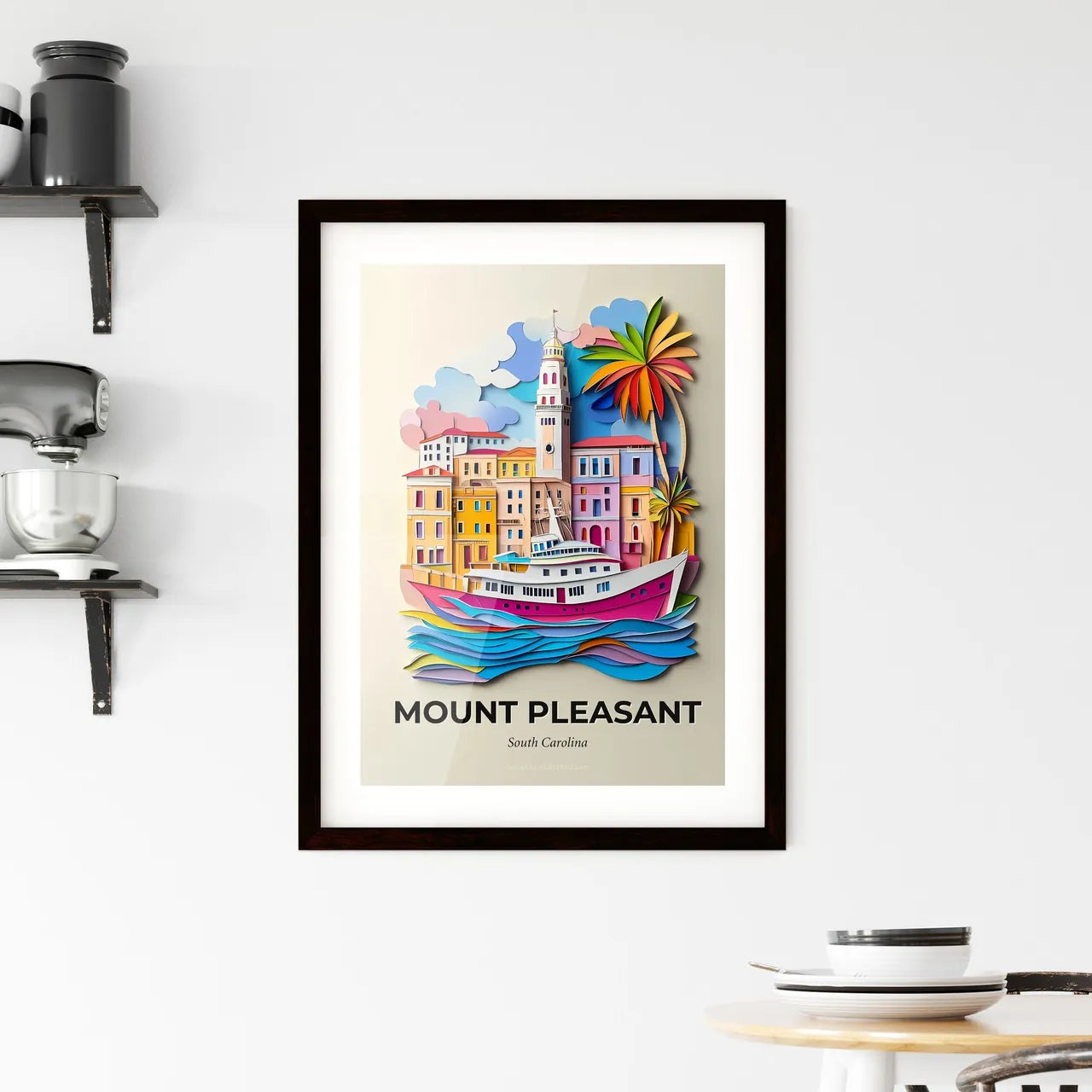 Vivid Mount Pleasant, South Carolina, Framed Wall Art
