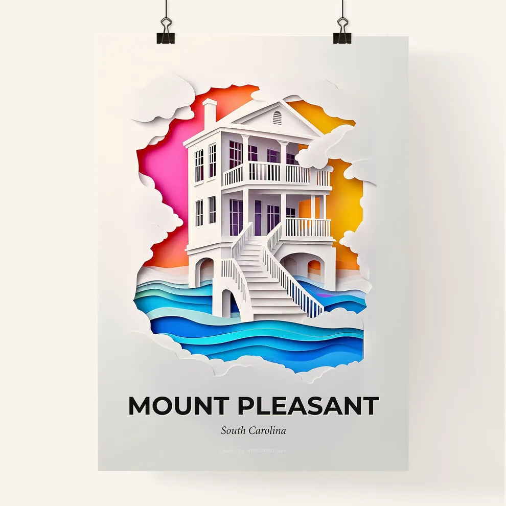 Vivid Mount Pleasant, South Carolina, Colorful Poster