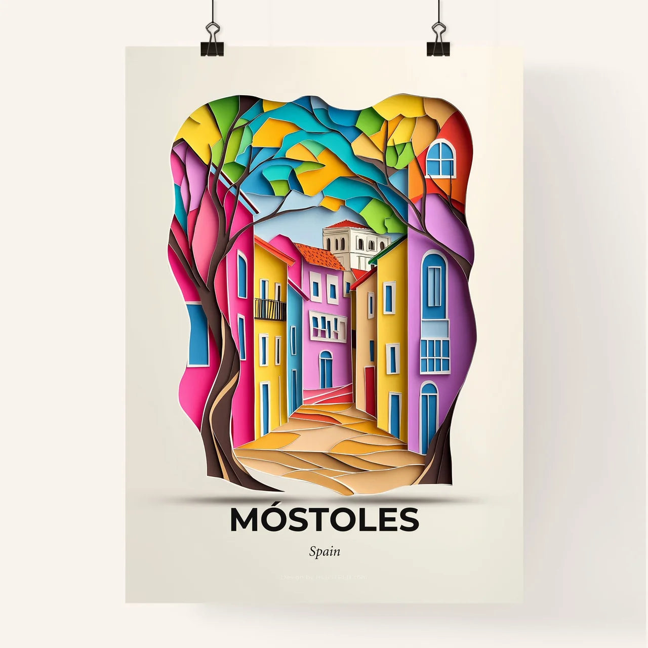 Vivid Móstoles, Spain, Colorful Poster
