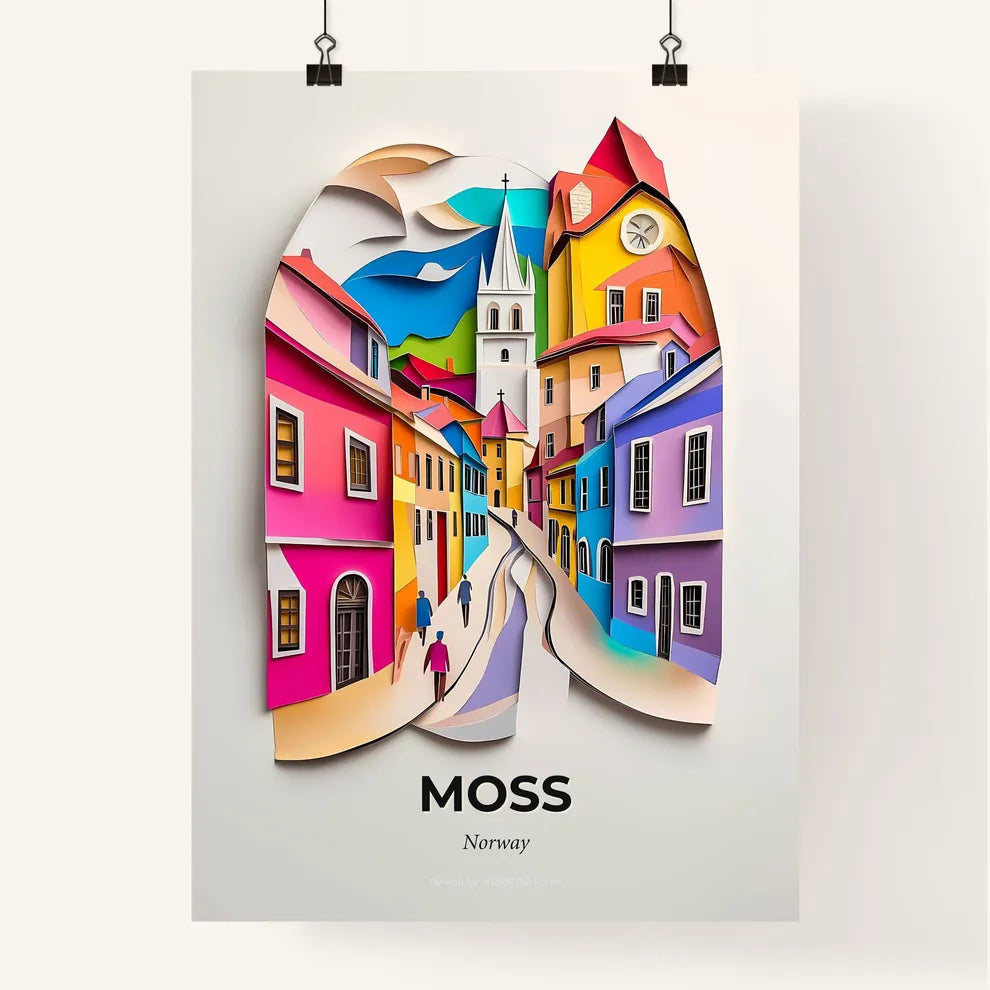 Vivid Moss, Norway, Colorful Poster