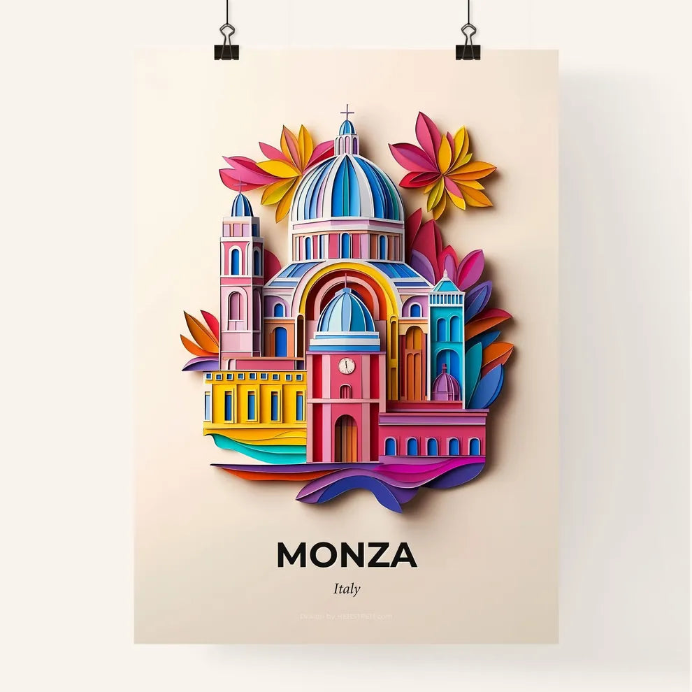Vivid Monza, Italy, Colorful Poster